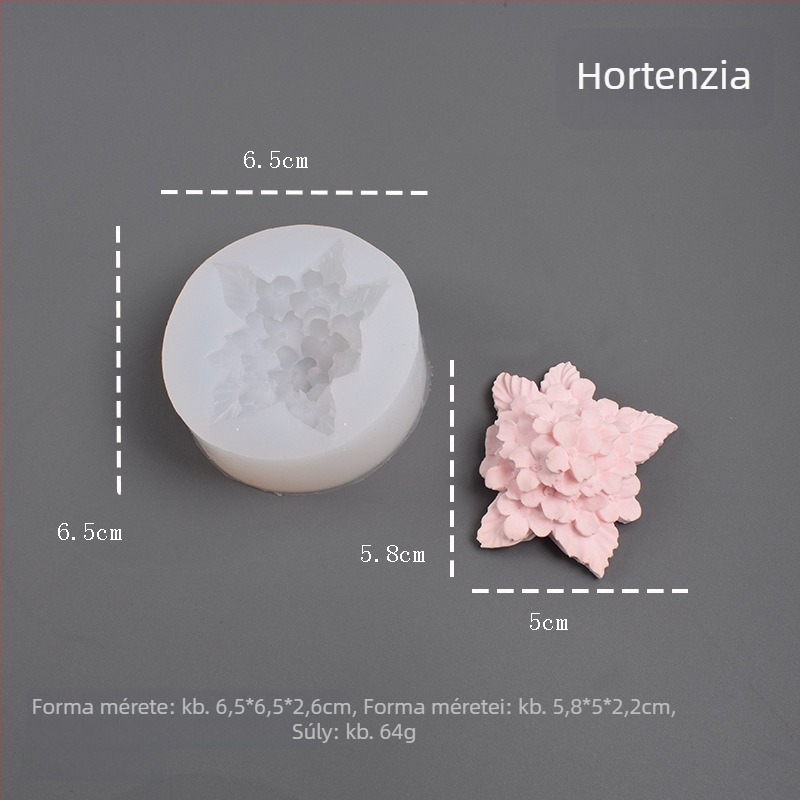 3D szilikon formák virágokhoz – csokoládé, fondant és sütés; kreatív gipsz virágok és aromaterápiás gyertya készítés