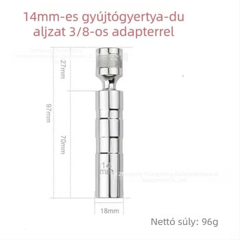 Univerzális mágneses gyújtógyertya csatlakozó, vékony falú, 14/16 mm, autóipari szerszám