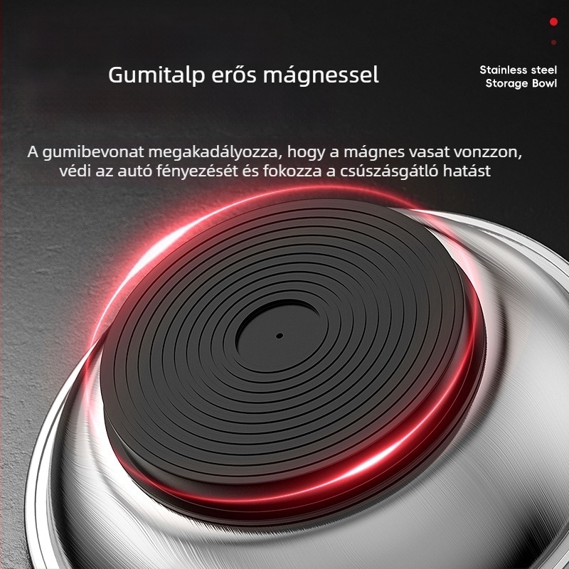 Rozsdamentes acél mágneses tárolótál autójavításhoz