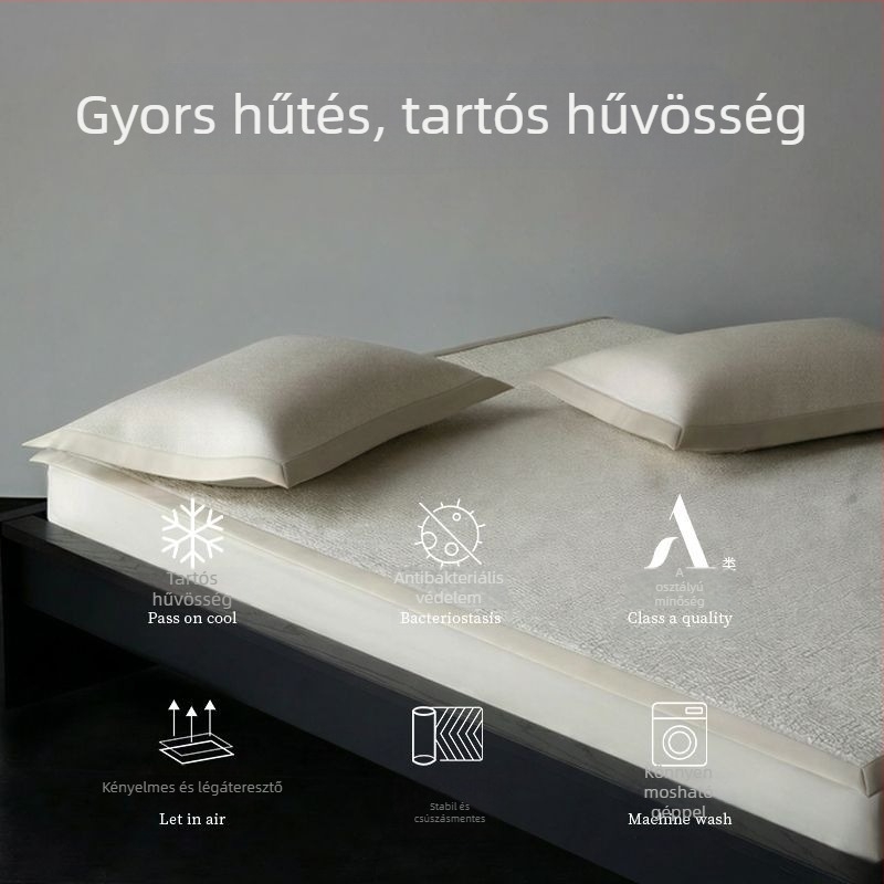 Iris Pie Jég-selyem hűtő matracpárna, bababiztos A osztály, puha és lélegző nyári matrac 2,0 m ágyhoz, 2026 nyár