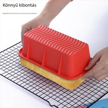 Hőálló téglalap alakú szilikon süteményforma sütéshez