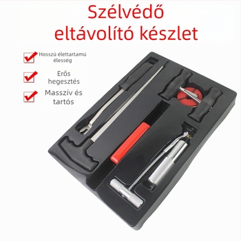 Autóüveg eltávolító készlet acélsodronnyal, hét darabos