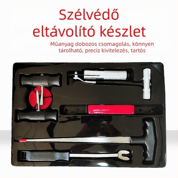 Autóüveg eltávolító készlet acélsodronnyal, hét darabos