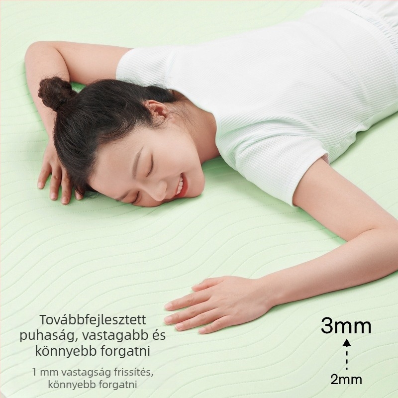 Összecsukható hűsítő matrac ice silk anyagból, azonnali hűsítés, gépi mosás, nyár, 1,5–1,8 m ágyhoz