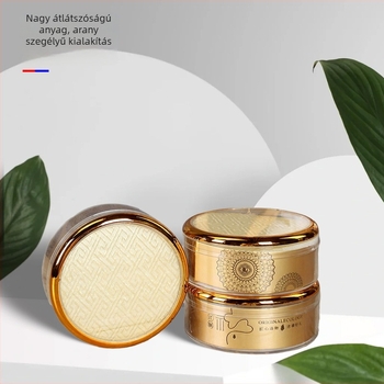 Átlátszó kerek ajándéktároló akril doboz belső arany szegéllyel, Bird's Nest, Cordyceps, American Ginseng, Sea Cucumber és Dendrobium készlethez