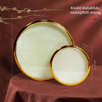 Átlátszó kerek ajándéktároló akril doboz belső arany szegéllyel, Bird's Nest, Cordyceps, American Ginseng, Sea Cucumber és Dendrobium készlethez