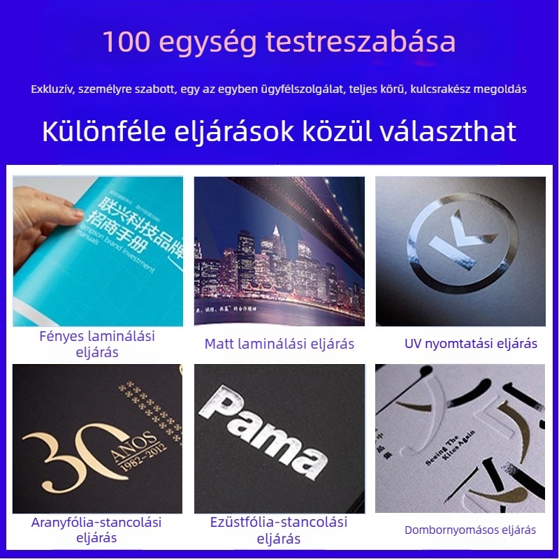 Kétszárnyú, egy darabból álló összecsukható ajándékdoboz, testreszabható csomagoló kartonból