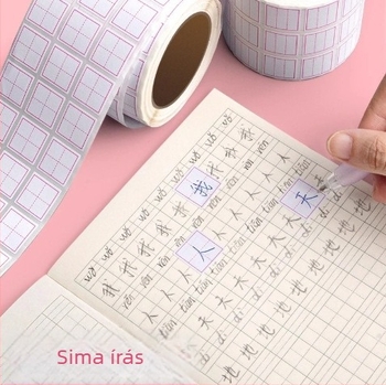Általános iskolás diákok számára kijavító matricák, nyom nélküli korrekció, többfunkciós a kínai karakterrácsokhoz, pinyin és angol