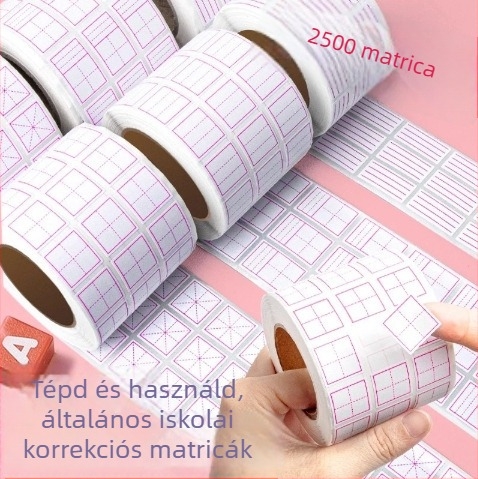 Általános iskolás diákok számára kijavító matricák, nyom nélküli korrekció, többfunkciós a kínai karakterrácsokhoz, pinyin és angol