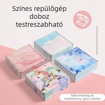 Egyedi repülőgép ajándékdoboza készlet körömlakkal, kis kiegészítőkkel és zoknikkal