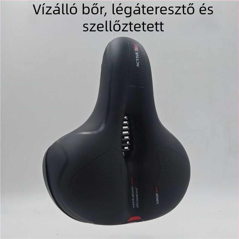 Jinchi 188 Bőr MTB kerékpárnyereg, rezgéscsillapító üreges ülőpárnával