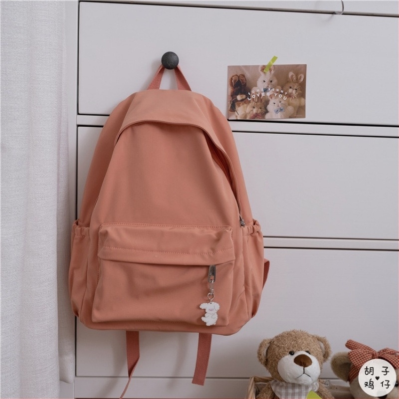 Női hátizsák japán stílusban, egyszínű, Harajuku Ulzzang ihletésű, nagy kapacitású egyetemi hátizsák két vállpánttal