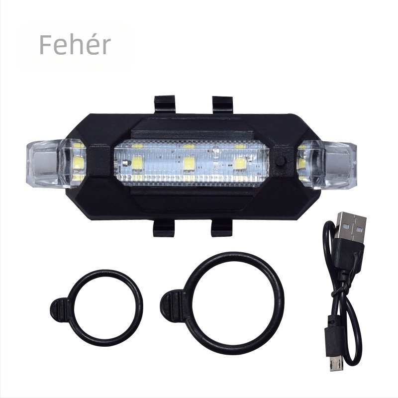 Hátsó LED lámpa éjszakai kerékpározáshoz – újratölthető fény MTB és városi kerékpárokhoz, kompatibilis elektromos kerékpárokkal és egyensúlyozó járművekkel