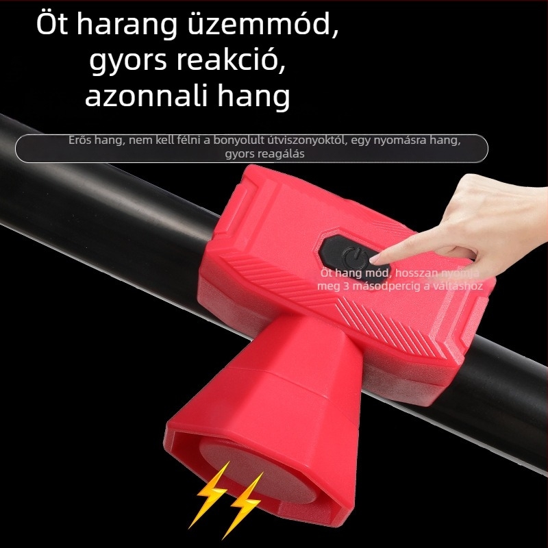Type-C töltésű kerékpáros elektromos kürt, gyors szerelés, többhangú, állítható figyelmeztető csengő gyerekeknek