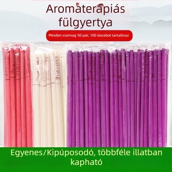 Aromaterápiás fülgyertyák, 100 darab, nem szívó fülzsír rudak, otthoni és szalon használatra