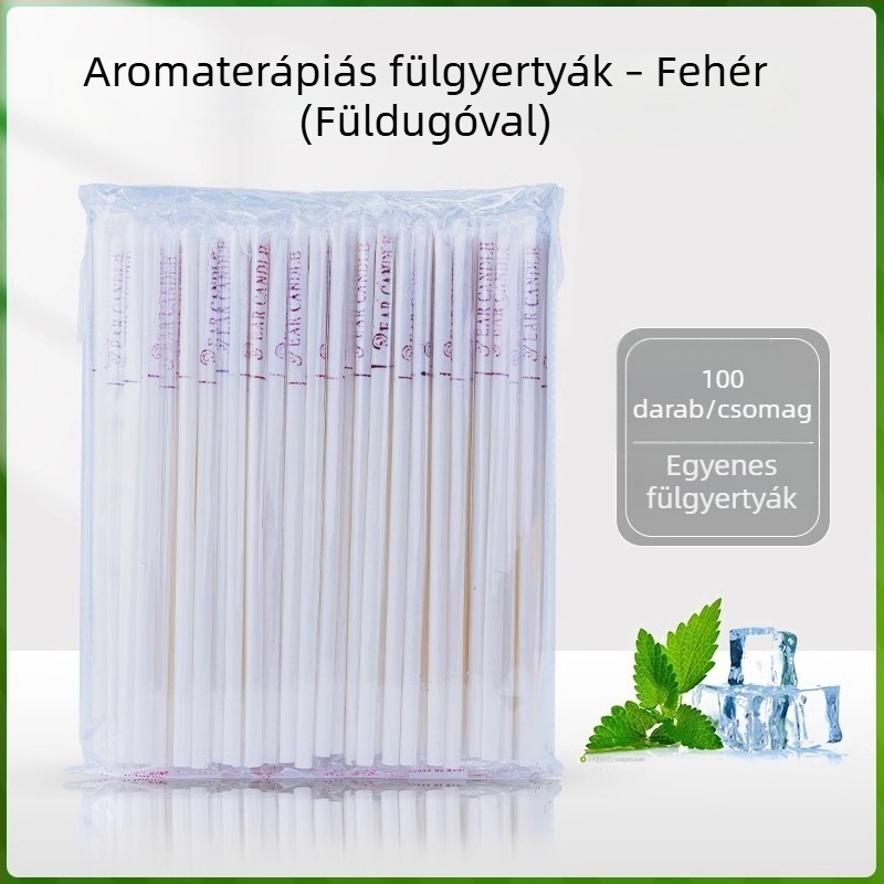 Aromaterápiás fülgyertyák, 100 darab, nem szívó fülzsír rudak, otthoni és szalon használatra