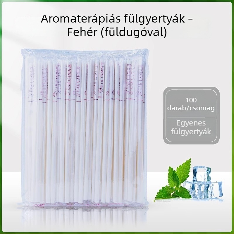 Aromaterápiás fülgyertyák, 100 darab, nem szívó fülzsír rudak, otthoni és szalon használatra