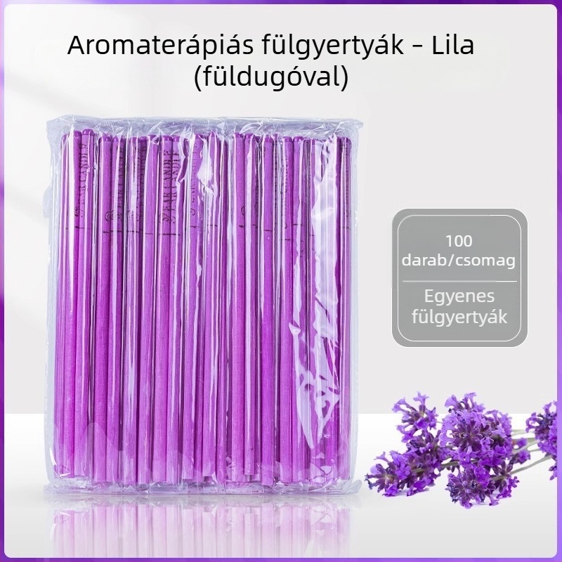Aromaterápiás fülgyertyák, 100 darab, nem szívó fülzsír rudak, otthoni és szalon használatra