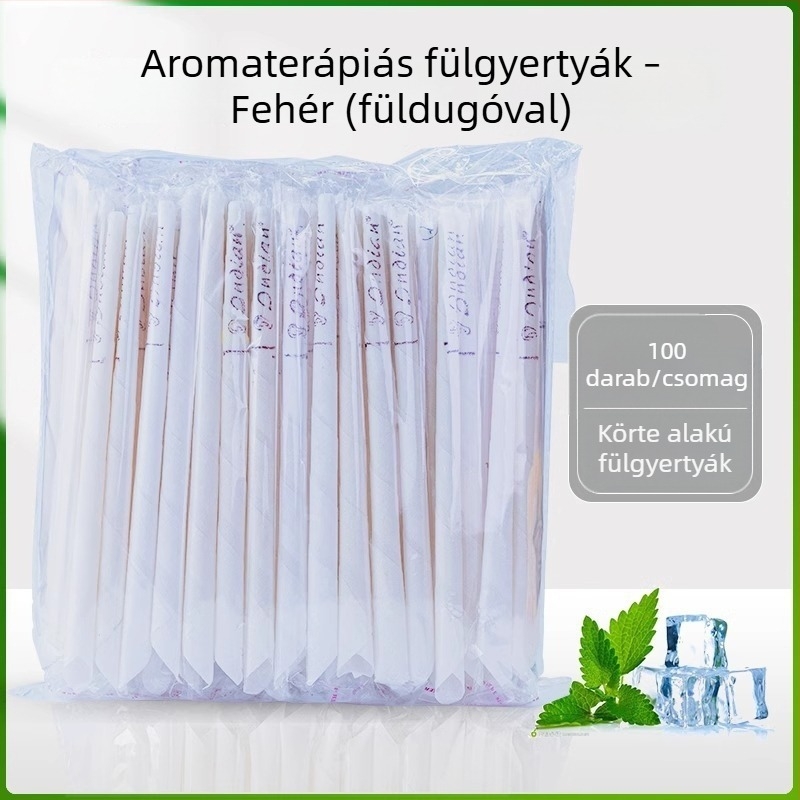 Aromaterápiás fülgyertyák, 100 darab, nem szívó fülzsír rudak, otthoni és szalon használatra