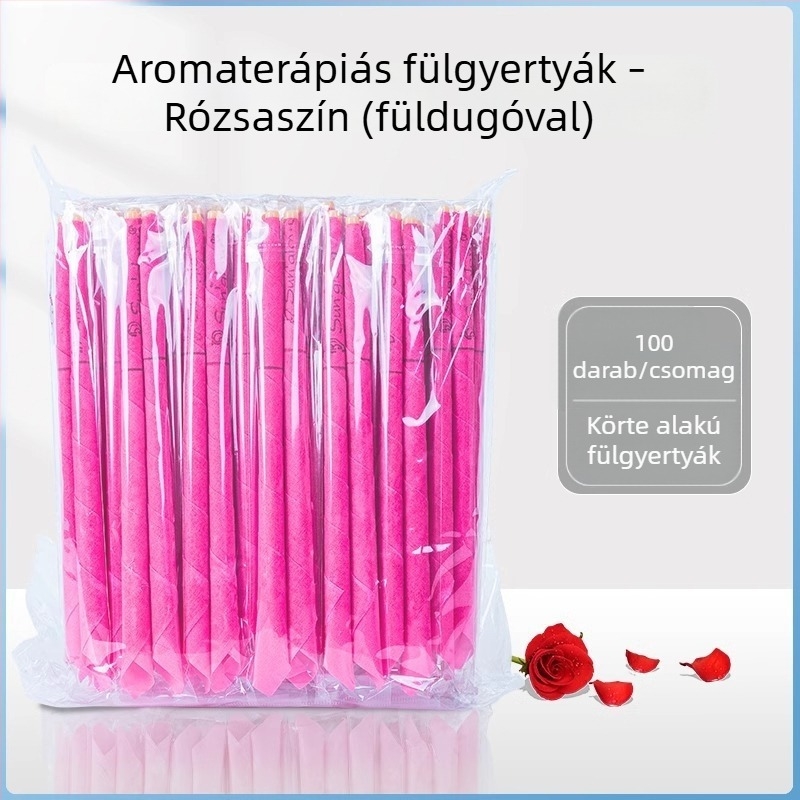 Aromaterápiás fülgyertyák, 100 darab, nem szívó fülzsír rudak, otthoni és szalon használatra