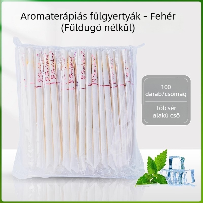 Aromaterápiás fülgyertyák, 100 darab, nem szívó fülzsír rudak, otthoni és szalon használatra