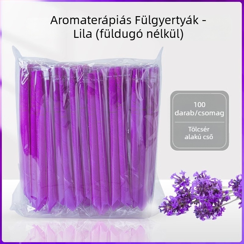 Aromaterápiás fülgyertyák, 100 darab, nem szívó fülzsír rudak, otthoni és szalon használatra