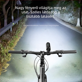 Haweiwind kerékpár első lámpa – alumíniumötvözet, nagy fényerejű, USB-töltés