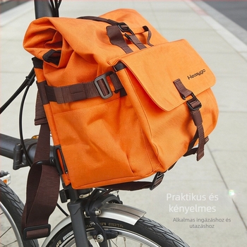 Rétro első táska Brompton összehajtható kerékpárokhoz és Dahon kerékpárokhoz, 16–20 L kapacitás