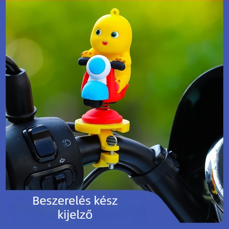 Kreatív pár babás kerékpár-dísz – snap-on rögzítés, aranyos nyuszis baba kerékpárokhoz és elektromos kerékpárokhoz