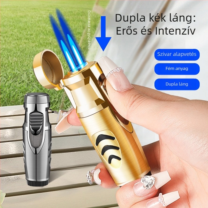 RY003 Dupla lángú széltől védett butános szivar gyújtó kültéri grillhez