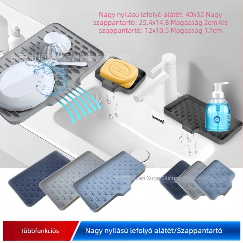 Szilikon alapú szárító alátét szappantartóhoz – konyhai és fürdőszobai használatra