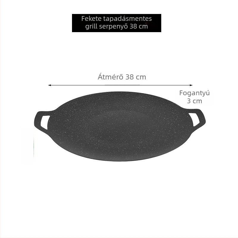 Koreai stílusú kültéri grill serpenyő Maifan kővel indukciós tűzhelyhez, tapadásmentes, hordozható