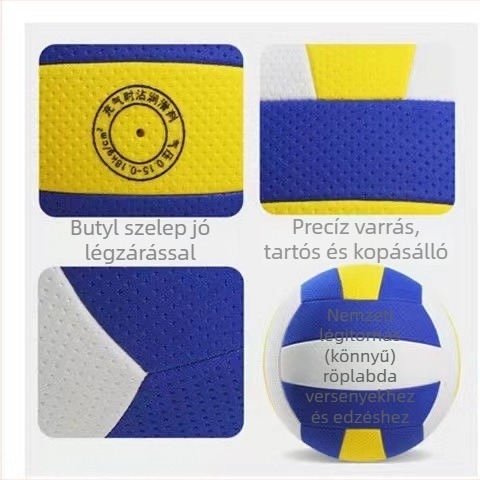Lágy strandröplabda, méret 5/7, gumiból, géppel varrt, edzésre