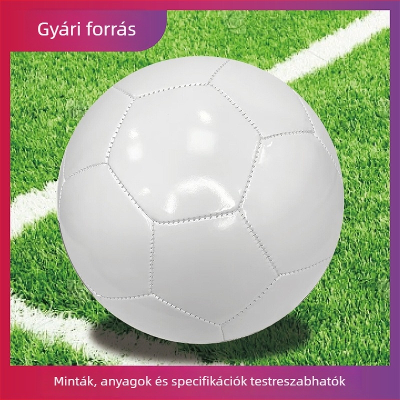 Tiszta fehér futball-labda, testreszabható graffiti DIY dizájnnal, méretek 3/4/5, gyerekeknek és felnőtteknek