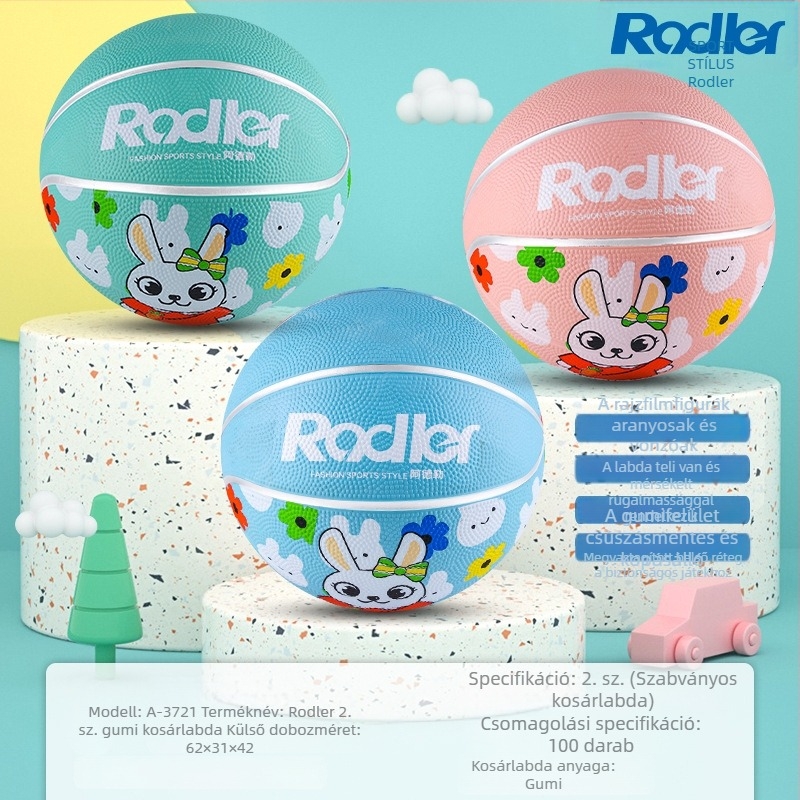 Adler №2 Karikatúra mintás gumikosárlabda, csúszásmentes felület, tartós, beltéri és kültéri használatra