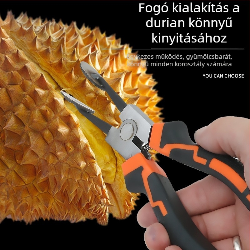 Durian fogó és nyitó készlet, hámozó eszközzel és kesztyűvel