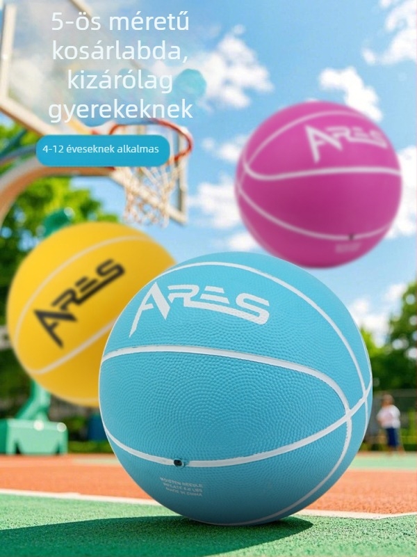 Gyerekeknek szánt kosárlabda edzőlabda, méret 5, kopásálló gumi, kezdőknek