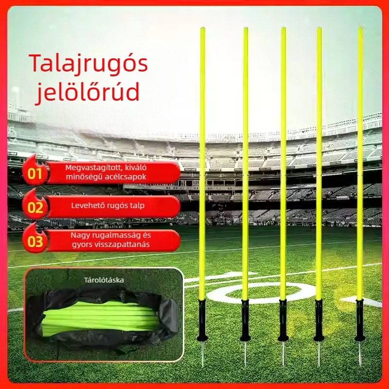 Hordozható edzőjelző rudak kosárlabdára és futballra, egyenes sarokzászlóoszlop.