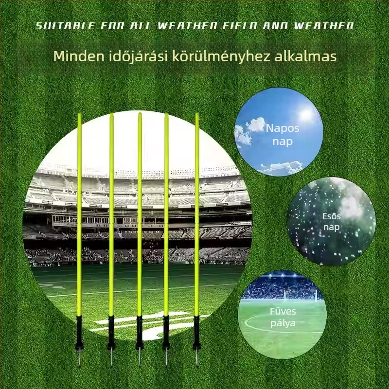 Hordozható edzőjelző rudak kosárlabdára és futballra, egyenes sarokzászlóoszlop.