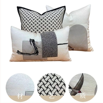 Új kínai stílusú textil kanapé párnahuzat hímzéssel, modern nappali dekor