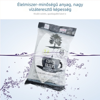 Daiso kávéfilterpapír fehérítés nélkül, 90 db, természetes fa színű