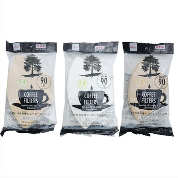 Daiso kávéfilterpapír fehérítés nélkül, 90 db, természetes fa színű