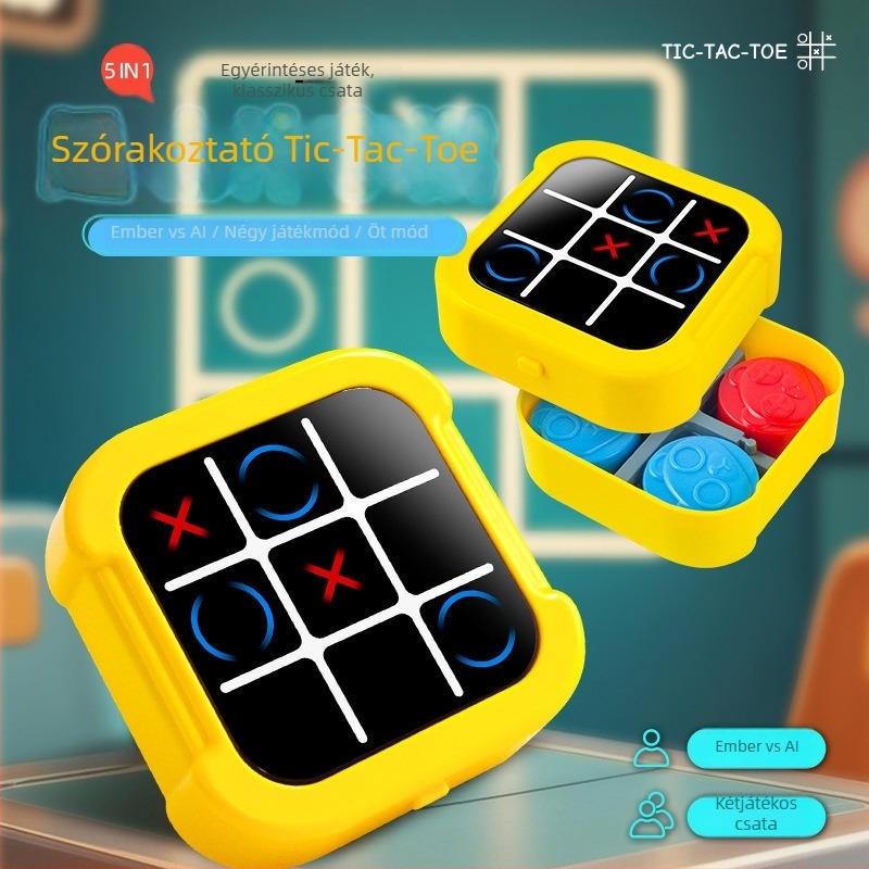 Elektronikus gyerekeknek szóló Tic-Tac-Toe és Gomoku – többfunkciós játéktábla, mindent egyben