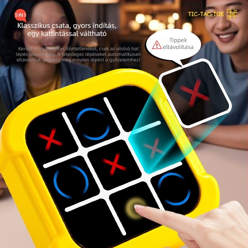 Elektronikus gyerekeknek szóló Tic-Tac-Toe és Gomoku – többfunkciós játéktábla, mindent egyben