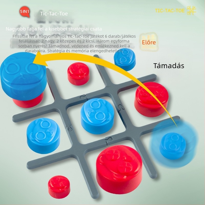 Elektronikus gyerekeknek szóló Tic-Tac-Toe és Gomoku – többfunkciós játéktábla, mindent egyben