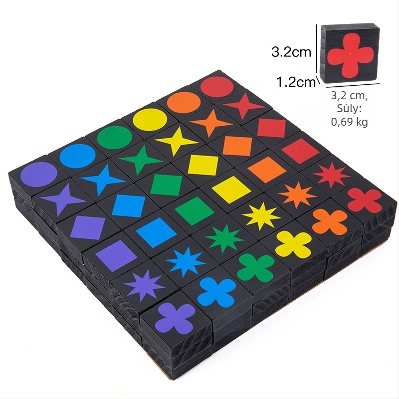 Fa oktató puzzle-építőblokkok gyerekeknek: logikai gondolkodás, korai oktatás, családi asztali játék