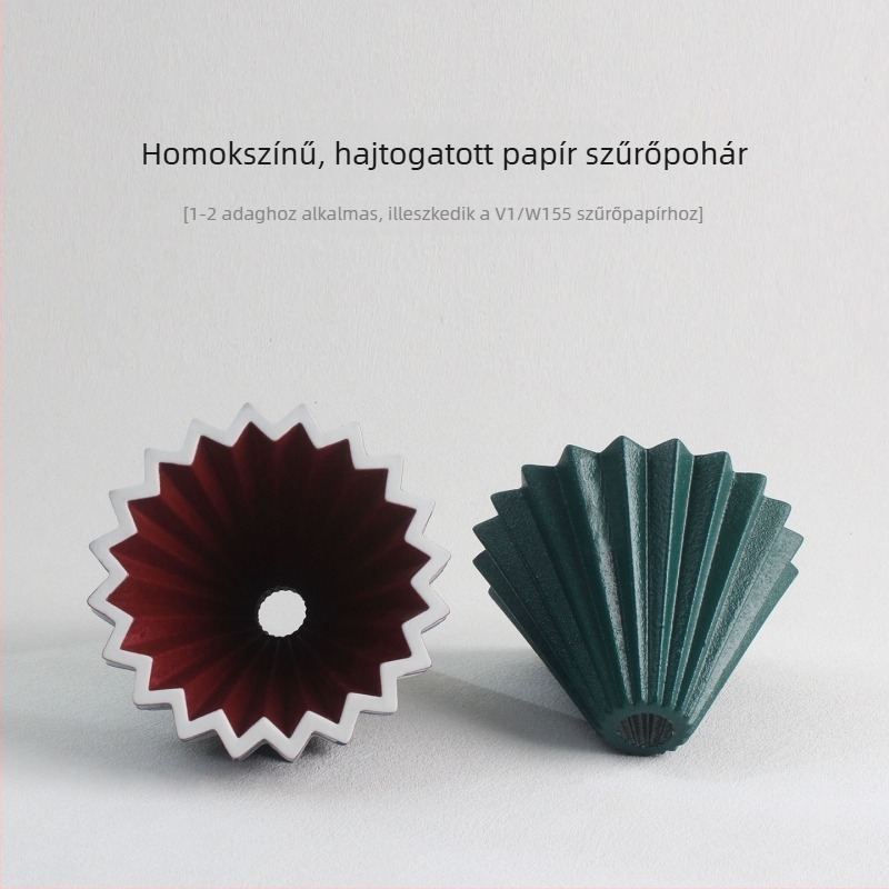 Porcelán origami stílusú kávéfilteres csésze V60-hoz