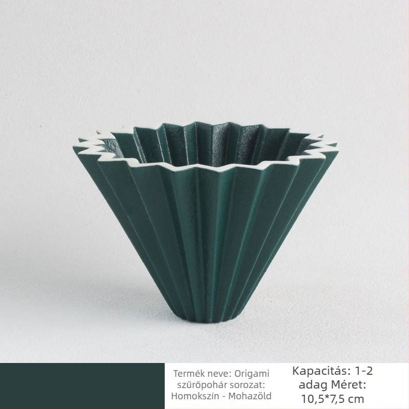 Porcelán origami stílusú kávéfilteres csésze V60-hoz