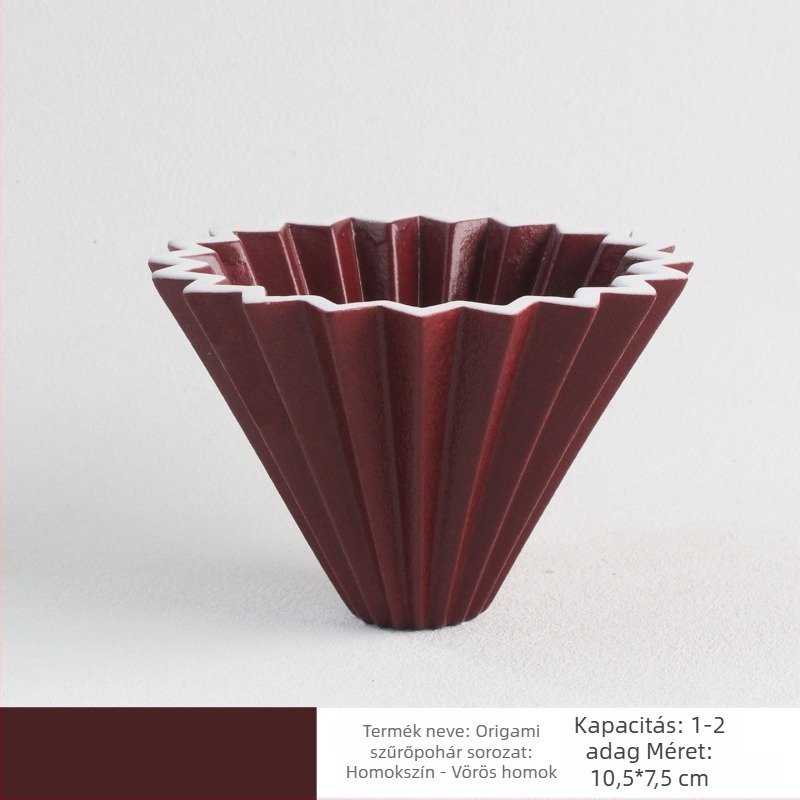 Porcelán origami stílusú kávéfilteres csésze V60-hoz