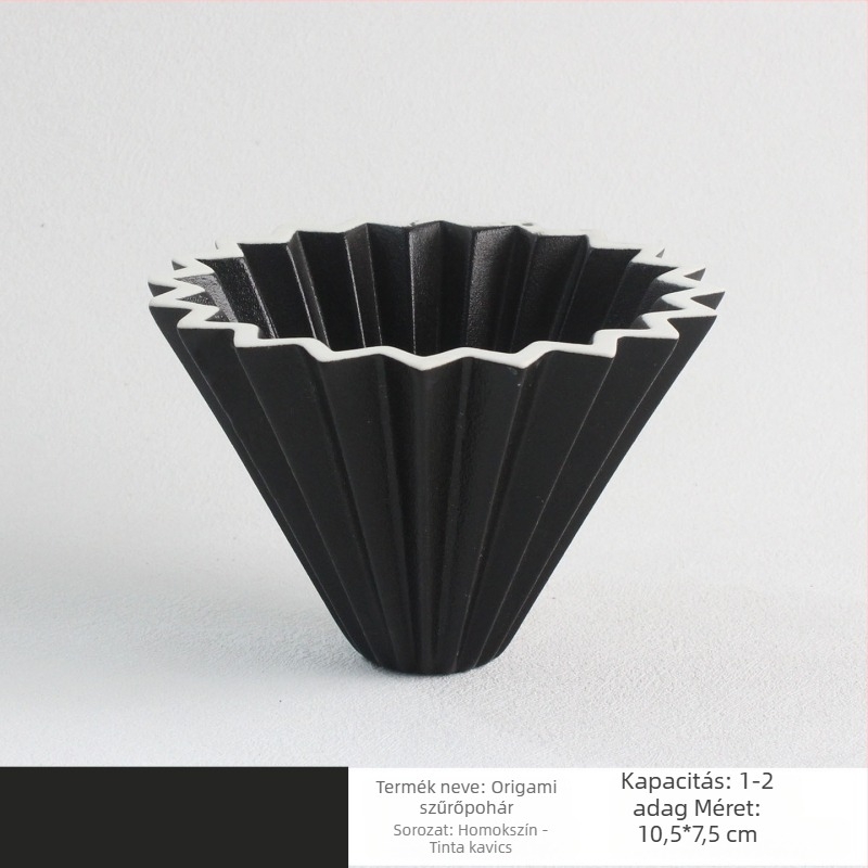 Porcelán origami stílusú kávéfilteres csésze V60-hoz